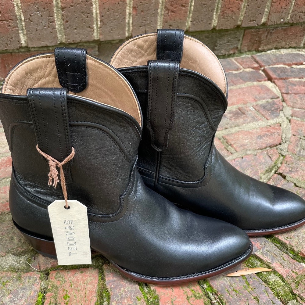 Black Tecovas Ankle Boots NWT 9.5